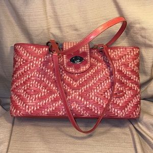 Isabella Fiore woven leather gorgeous satchel bag